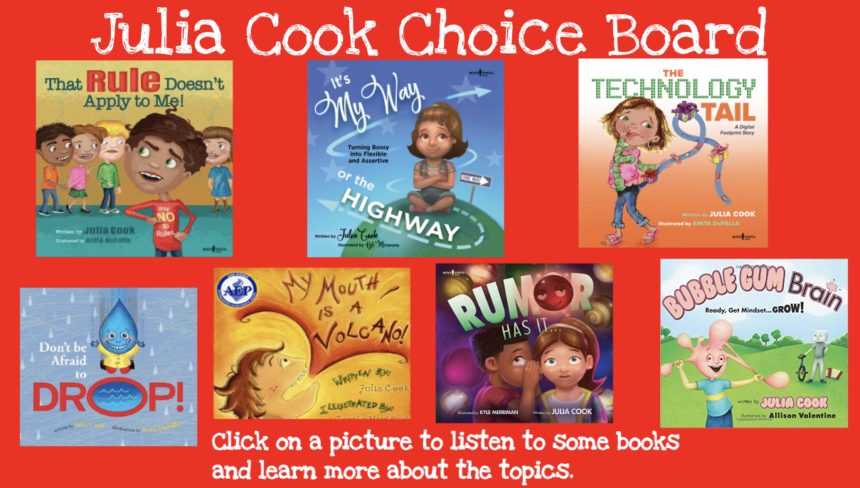 Julia Cook Choice Board